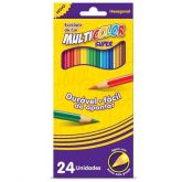 Lápis de Cor Hexagonal Multicolor Super 24 Cores