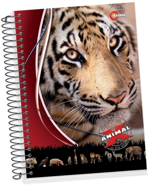 Caderno Universitário Espiral Máxima X-Animal