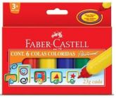 Cola Colorida Faber-Castell C/6 Unidades 23gr