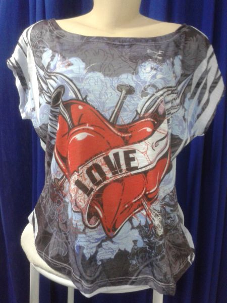 Blusa Decote Canoa - Love