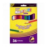 Lápis de Cor Hexagonal Multicolor Super 36 Cores